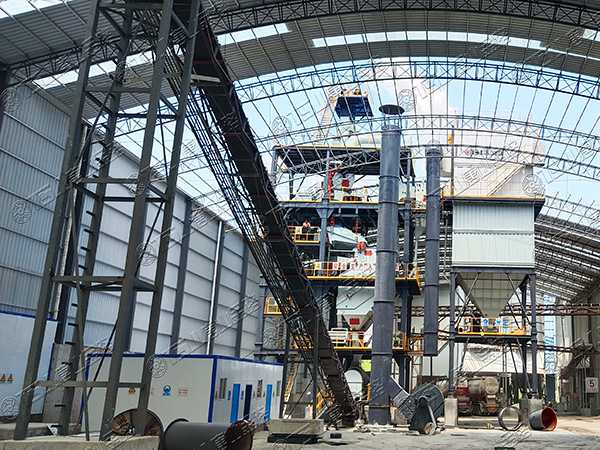 石粉料不用水洗砂，上套干法制砂樓